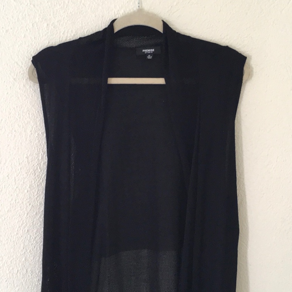 Long black vest